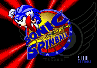 Sonic Spinball (Europe) Title Screen